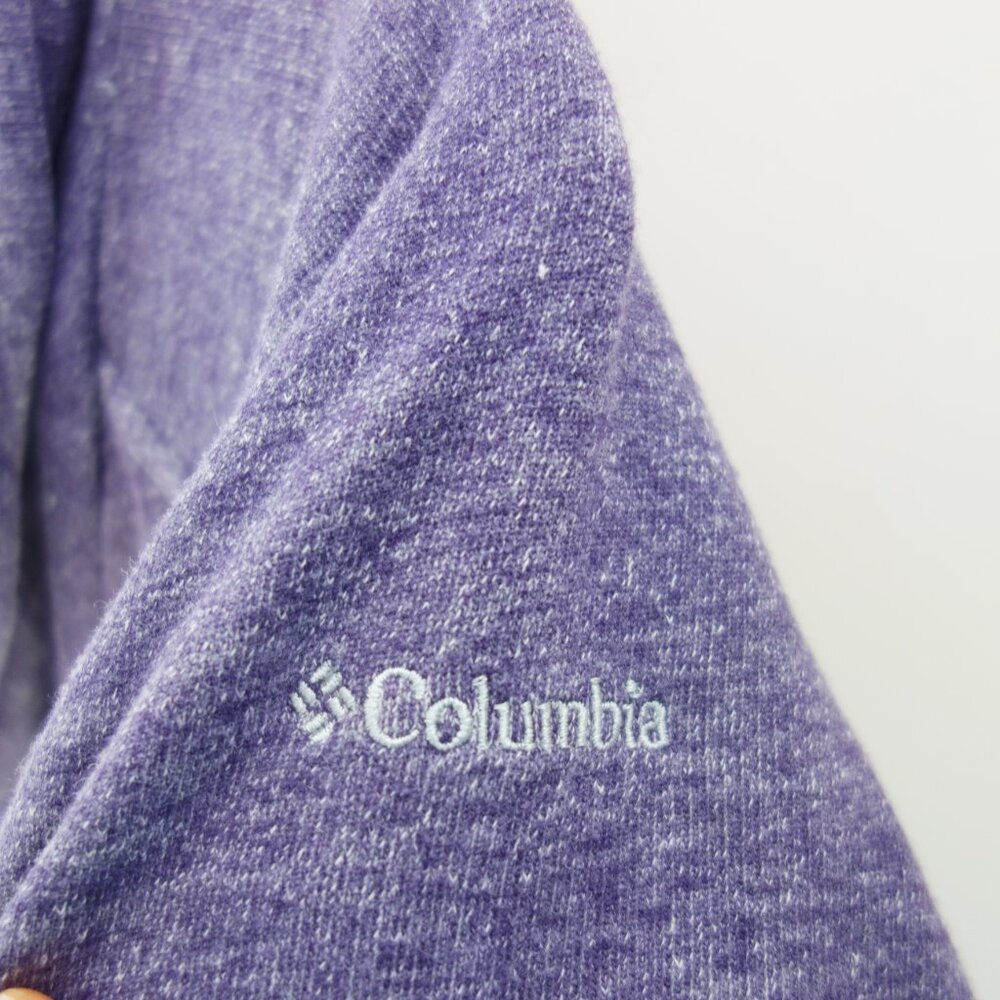 Columbia Women's Purple Heathered Cowl Neck Pullover Sweatshirt Size (M) - Picture 9 of 11